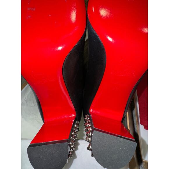 Christian Louboutin Study Stretch 85 Black Nappa Leather Knee High Heel Boot 36 - Picture 16 of 16
